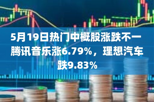5月19日热门中概股涨跌不一 腾讯音乐涨6.79%，理想汽车跌9.83%