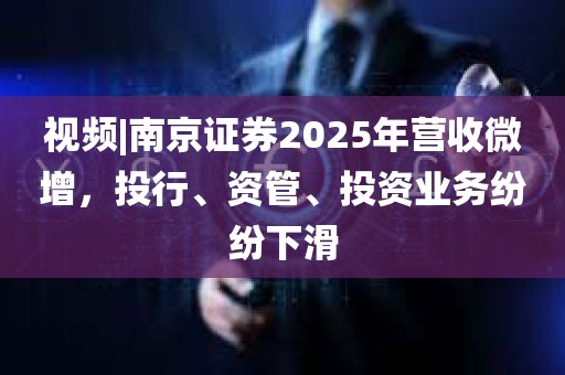视频|南京证券2025年营收微增，投行、资管、投资业务纷纷下滑