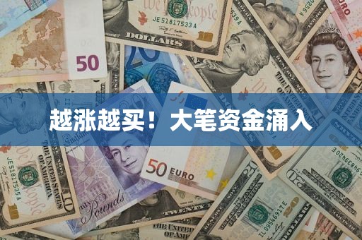 越涨越买！大笔资金涌入