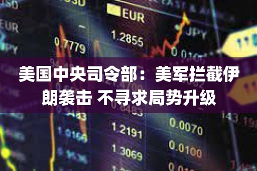 美国中央司令部：美军拦截伊朗袭击 不寻求局势升级