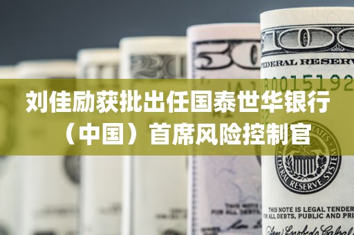 刘佳励获批出任国泰世华银行（中国）首席风险控制官