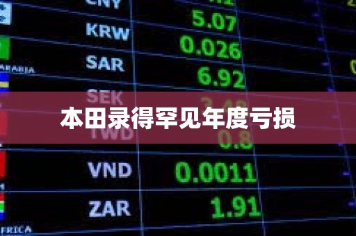 本田录得罕见年度亏损