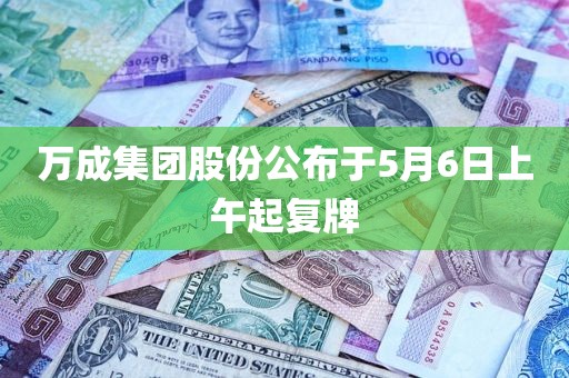 万成集团股份公布于5月6日上午起复牌