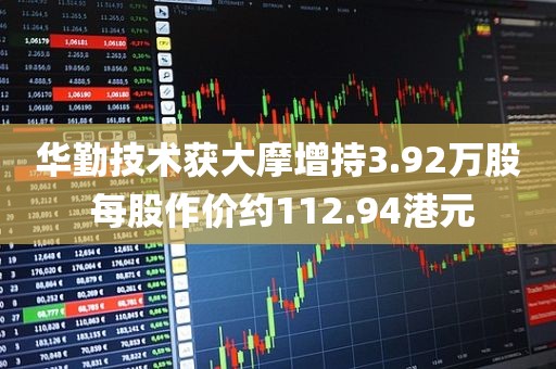 华勤技术获大摩增持3.92万股 每股作价约112.94港元