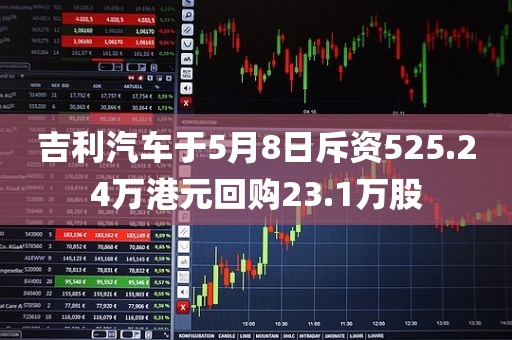 吉利汽车于5月8日斥资525.24万港元回购23.1万股