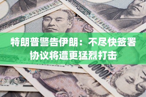 特朗普警告伊朗：不尽快签署协议将遭更猛烈打击