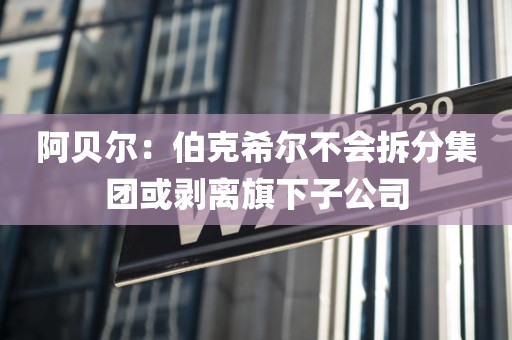 阿贝尔：伯克希尔不会拆分集团或剥离旗下子公司