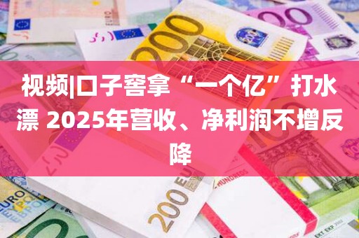 视频|口子窖拿“一个亿”打水漂 2025年营收、净利润不增反降
