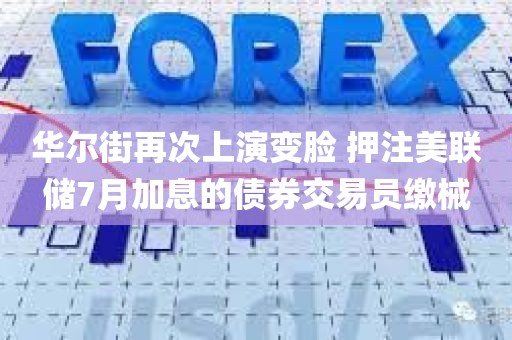华尔街再次上演变脸 押注美联储7月加息的债券交易员缴械 华尔街再次上演变脸 押注美联储7月加息的债券交易员缴械