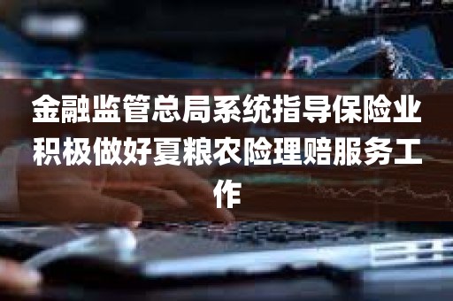 金融监管总局系统指导保险业积极做好夏粮农险理赔服务工作 金融监管总局系统指导保险业积极做好夏粮农险理赔服务工作