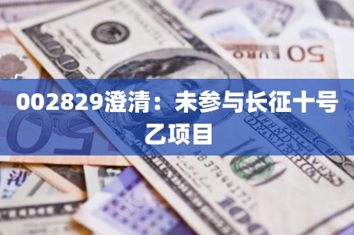 002829澄清:未参与长征十号乙项目 002829澄清:未参与长征十号乙项目