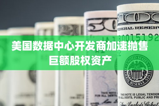 美国数据中心开发商加速抛售巨额股权资产 美国数据中心开发商加速抛售巨额股权资产